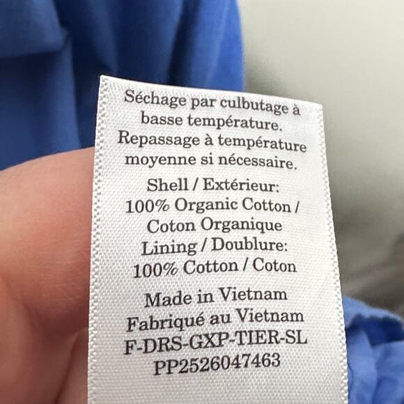 EVERLANE The Gauze Tiered Maxi Dress Blue Opal Sz XXL $148 {DD41} - Picture 5 of 5